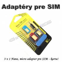 Adapter Nano micro na SIM kartu - 4 v 1 + kľúč